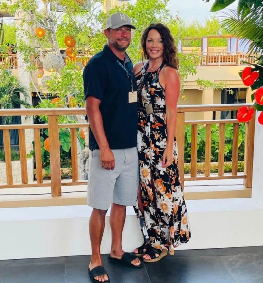 Nicole Gall with her husband