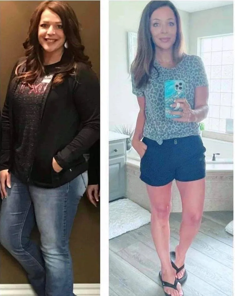 Nicole's health transformation, before and after